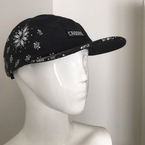Crooks Black Paisley 5-Panel Hat